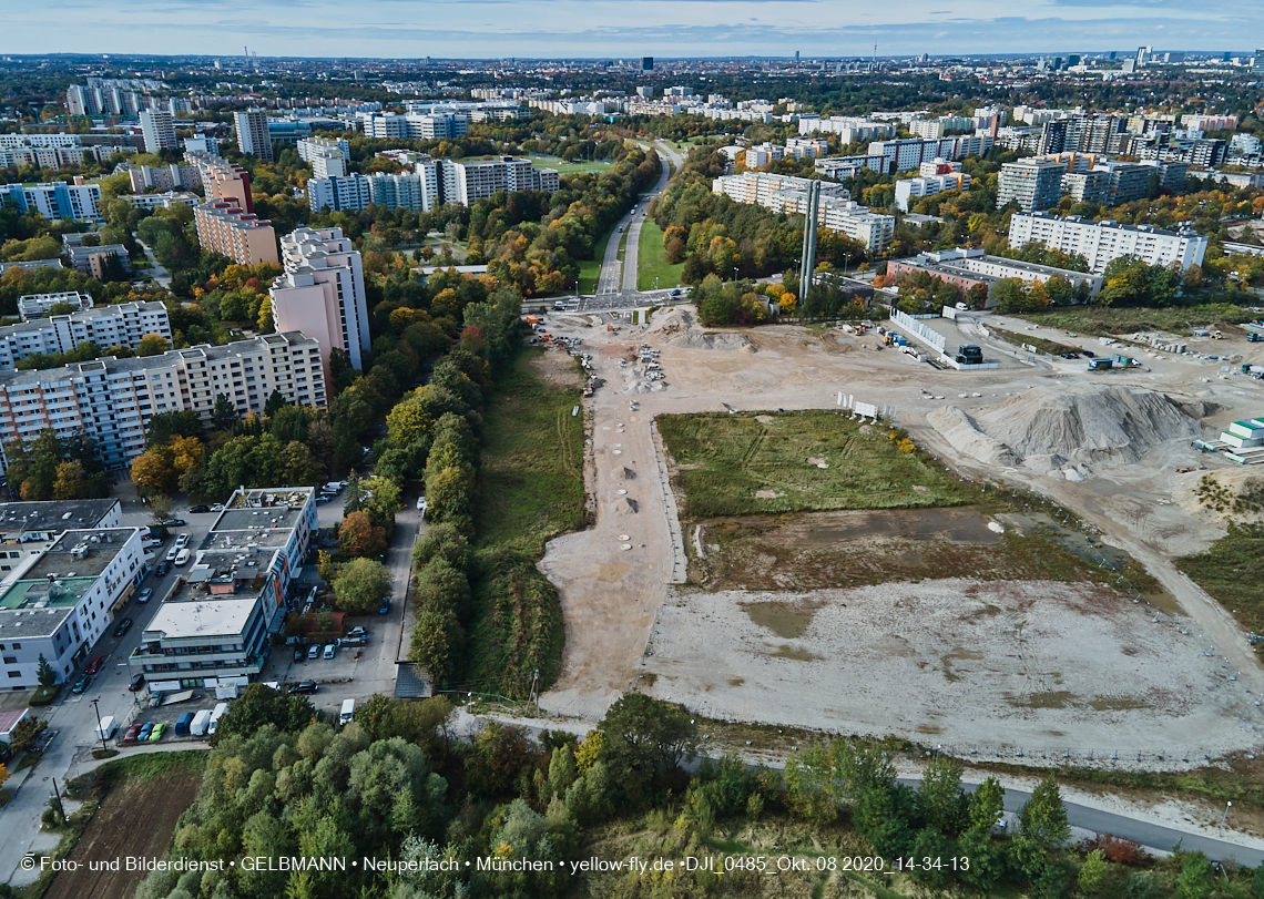 08.10.2020 - Baustelle Alexisquartier und Umgebung in Neuperlach 08.10.2020 - Baustelle Alexisquartier und Umgebung in Neuperlach
